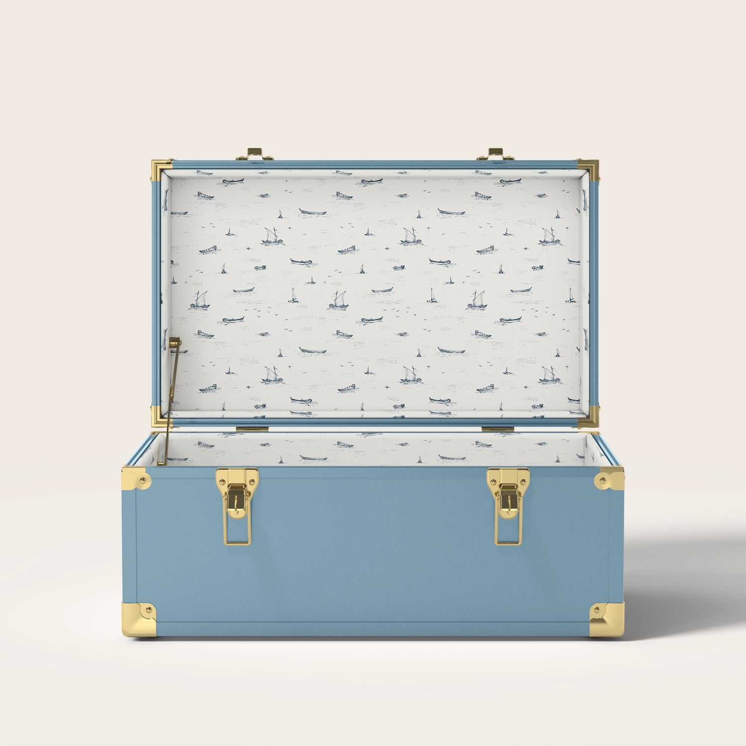 Large Blue Trunk Fully Customizable Heirloom Quality Wedding Keepsake Trunks – Momento