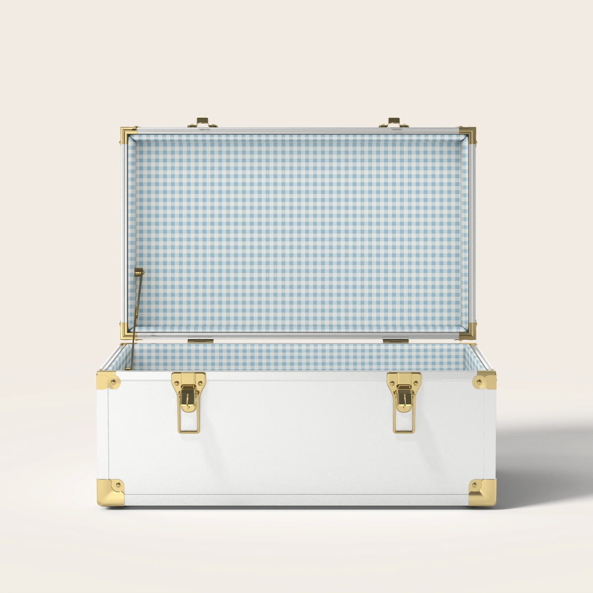 Wedding Trunk (White/Blue Gingham)
